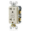 Leviton GFCI Receptacle, 20A, 125Vac, 5-20R, Almond GFTR2-T